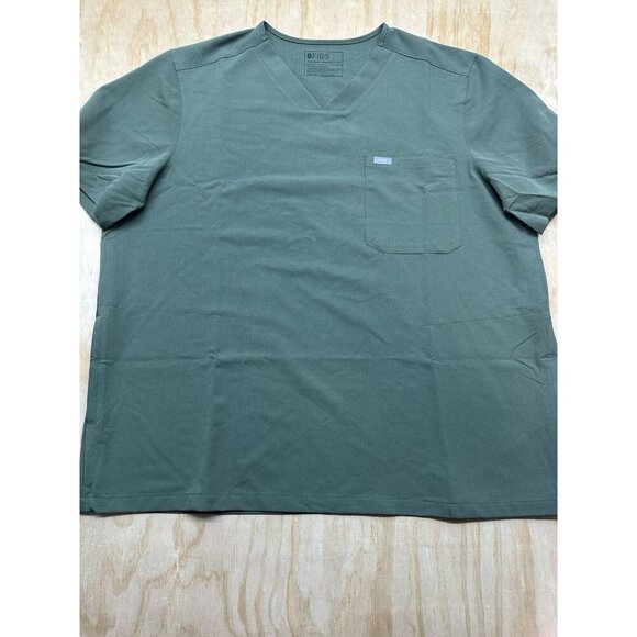 FIGS Other - NWOT Figs Leon Three Pocket Scrub Top Mens Size 3XL Olive Medical Short Sleeve